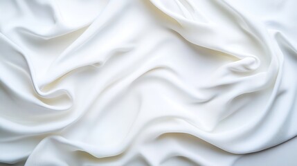 Poster - Closeup of luxurious white fabric creating an elegant and soft texture ideal for photography and design : Generative AI