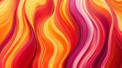 Wall Mural - abstract background with vibrant red, orange, yellow, pink and purple flowing waves