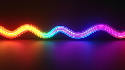 Wall Mural - vibrant rainbow led light wave abstract design