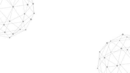 Fototapete - Technology abstract background. Dots connected by lines. Minimalist mesh backdrop. Abstract polygonal shape.