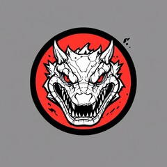 Sticker - Ferocious Alligator Head:  A Fierce and Powerful Graphic Design