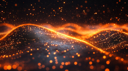 Wall Mural - a futuristic technology background featuring glowing lines, symbolizing innovation, progress, and di