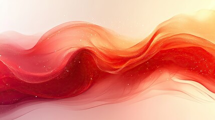 Wall Mural - a red and orange flowing abstract design creating elegant movement