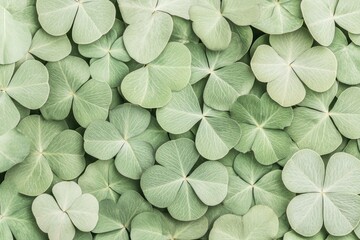 Canvas Print - Lush green clover leaves background, perfect for promoting nature, eco friendly products, and good luck charms, conveying serenity and freshness