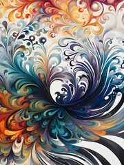 Wall Mural - abstract floral background