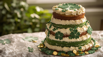 Poster -  tiered clover cake