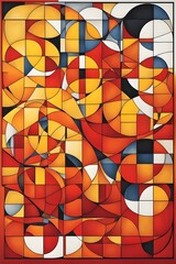 Wall Mural - abstract geometric background