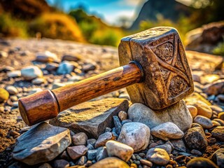 Ancient Stone Hammer with Carved Handle Unveils Ancient Craftsmanship