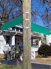 Wall Mural - Blank street signs in residential neighborhood