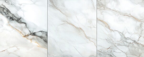 Aufkleber - Abstract White Gray Marble Texture Serene Background Natural Light Elegant Design
