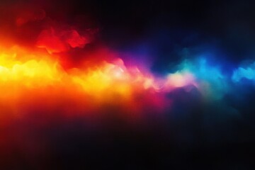Leinwandbilder - Colorful Rainbow Light Leak Overlay on Black Background Soft Focus Abstract Texture