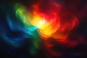 Leinwandbilder - Abstract Colorful Light Refractions and Bokeh Lens Flare Overlay with Vibrant Rainbow Hues