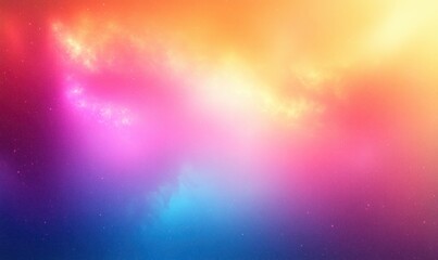 Poster - Abstract Gradient Background with Soft Blended Colors in Pink Orange and Blue Hues Ethereal Light Texture