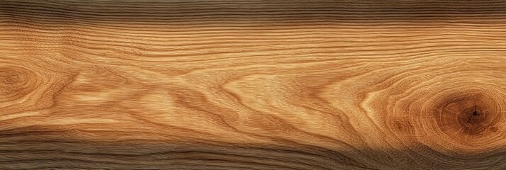 Fototapete - Oak Table Surface Natural Wood Texture Closeup Polished Grain Patterns Decorative Background