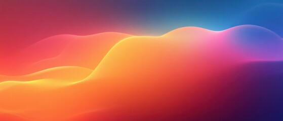 Fototapete - Vibrant Gradient Abstract Background Smooth Blend of Warm Oranges and Cool Blues Calming Atmosphere Impressionist Style