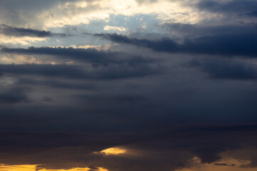 Wall Mural - cloudscape, colored clouds at sunset