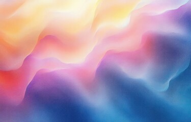 Poster - Soft Pastel Abstract Gradient Background Digital Art with Holographic Effect and Noise Texture