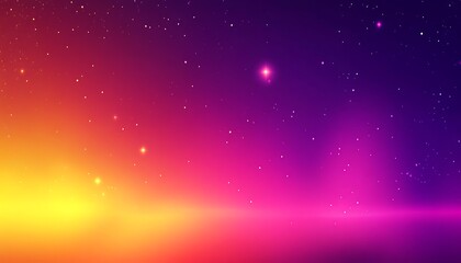 Wall Mural - A colorful gradient starry night sky illustration is presented