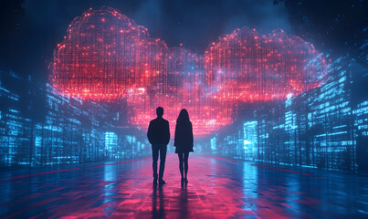 A Couple's Journey into the Digital Future, Exploring Cloud Technology in the City