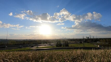 Wall Mural - time-lapse sunset sky, cloudscape background. colorful clouds generate powerful energy and environme