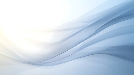 Aufkleber - Soft blue waves create a serene, abstract background with gentle light effects.