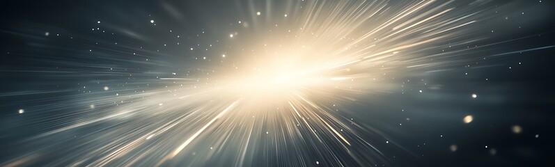 Poster - Radiant light bursts through a dark background, creating a cosmic or abstract effect.