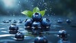 © TheWaterMeloonProjec - Fresh summer fruit concept with blueberries submerged in water