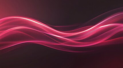 Poster - Abstract flowing lines in vibrant pink tones against a dark background, evoking energy and motion.