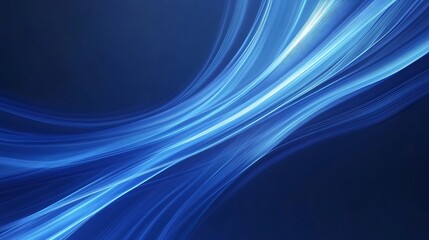 Aufkleber - Abstract blue waves with glowing lines, creating a dynamic and modern digital background.