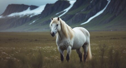 Wall Mural - horse of iceland in the northern meadows