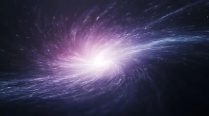 Poster - A vibrant cosmic swirl with a bright core, depicting the beauty of galaxies and deep space.