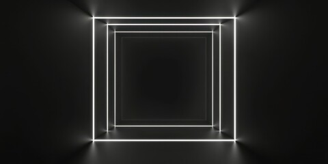 Wall Mural - black square with white lines on it