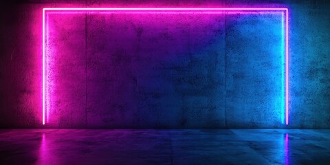 Wall Mural - neon sign is lit up in a room