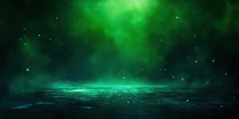 Wall Mural - green background with a lot of stars