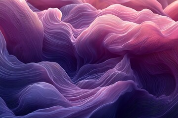 Poster - Abstract Flowing Waves of Colorful Fiber Art Creating a Soft and Dreamy Texture Background : Generative AI