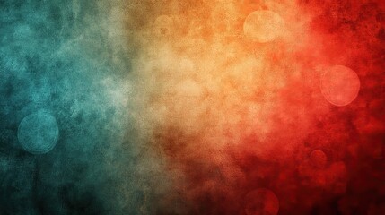 Wall Mural - textured abstract background of teal orange and red colors