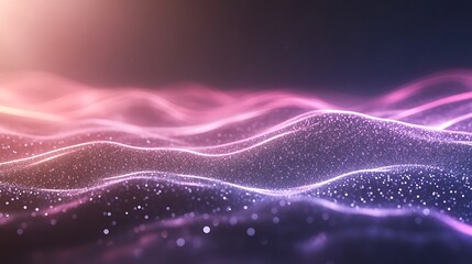 Aufkleber - Abstract waves of light in pink and purple hues, creating a mesmerizing, shimmering effect.