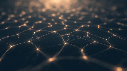 Poster - Abstract network of illuminated connections on a dark background, suggesting technology and innovation.