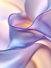 Poster - Detailed view of gentle flowing fabric in pastel colors showcasing elegant curves and soft swirls : Generative AI