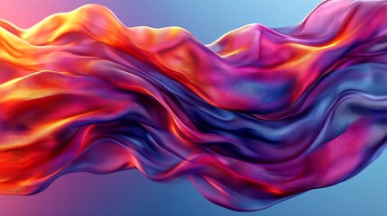 Poster - Dynamic abstract illustration of colorful fluid waves swirling together, evoking motion and energy in design : Generative AI