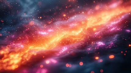 Wall Mural - Bright sparkling nebulae display with stars and space dust