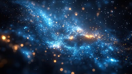 Wall Mural - Celestial space dust and stars floating in the dark universe