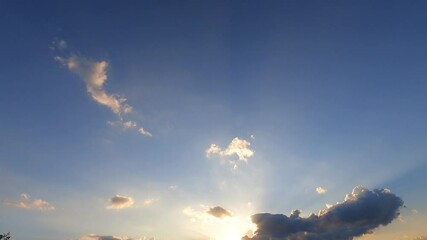 Wall Mural - time-lapse sunset sky, cloudscape background. colorful clouds generate powerful energy and environme