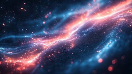 Wall Mural - A Beautiful Nebula of Swirling Colors and Particle Effects