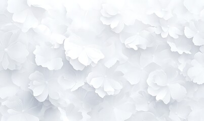 Poster - Soft white floral background with delicate petal textures.