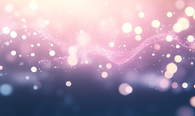 Poster - Soft, shimmering bokeh lights create a dreamy, ethereal atmosphere in pastel hues.