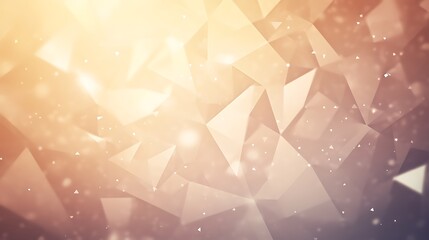 Fototapete - Abstract geometric background with soft light and triangular shapes creating a dreamy atmosphere.