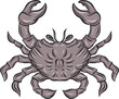 © Vio - Minimalist Gray Crab Artwork with Elegant Details