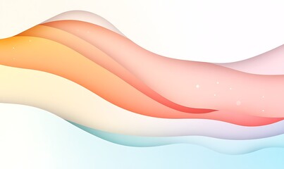 Poster - Abstract wavy design with soft pastel colors blending seamlessly.