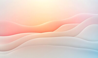 Poster - Soft pastel waves blend in a serene gradient, evoking calmness and tranquility in a minimalist design.